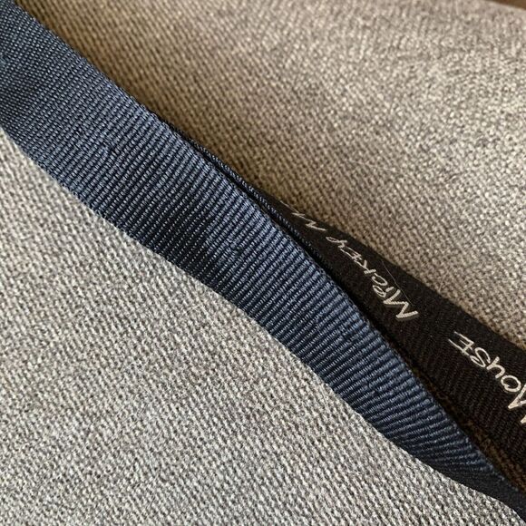 DISNEY Mickey Mouse Black Silver Gold Wallet Clutch Bag Wristlet Lanyard - Picture 3 of 4